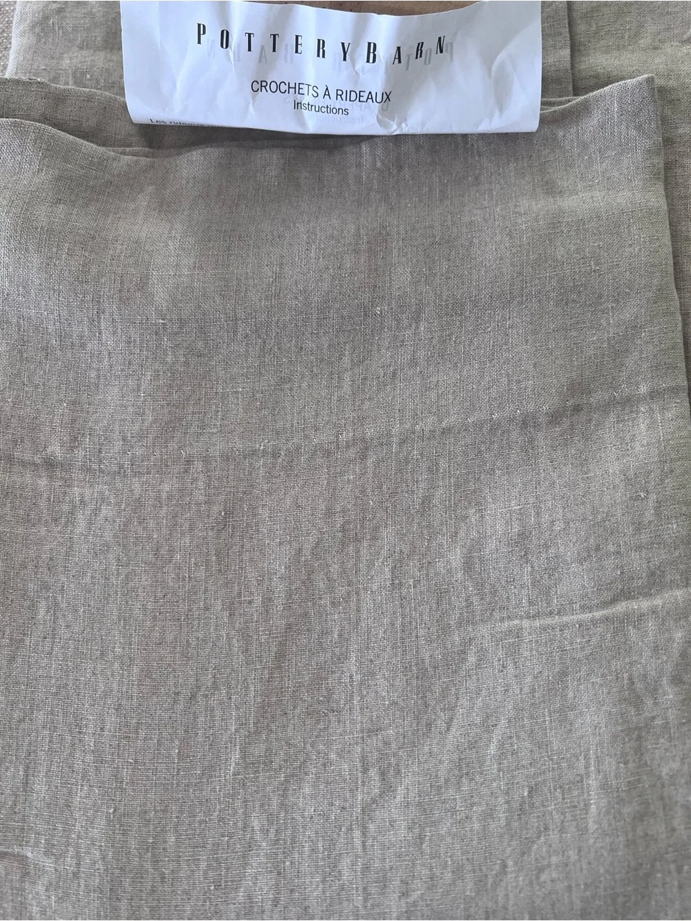 Pottery Barn New 2 Panels Classic Flax Linen Curtain/Drape Set in Dark Flax (Tan